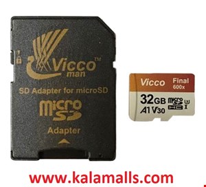  کارت حافظه microSDHC ویکومن مدل 600X کلاس 10 استاندارد UHS-I A1 سرعت 90MBps ظرفیت 32 گیگابایت به همراه آداپتور SD 